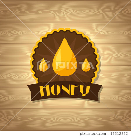 Background design with honey and bee objects Background design with honey and bee objects 15312852