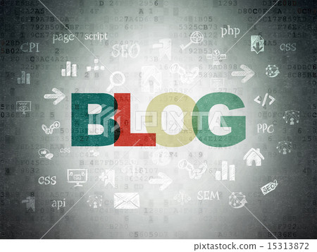 Web design concept: Blog on Digital Paper background Web design concept: Blog on Digital Paper background 15313872