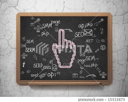Web design concept: Mouse Cursor on School Board background 15313873