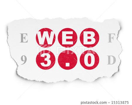 Web design concept: Web 3.0 on Torn Paper background 15313875