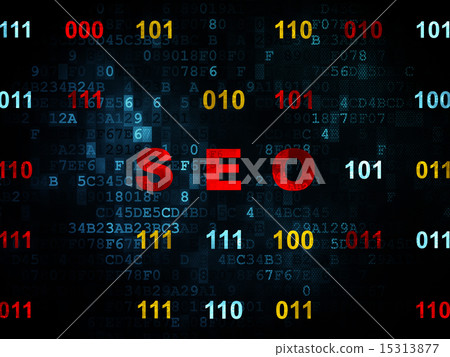 Web development concept: SEO on Digital background 15313877