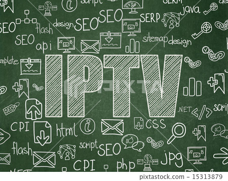 Web design concept: IPTV on School Board background Web design concept: IPTV on School Board background 15313879