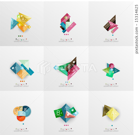 Set of paper graphic layouts Set of paper graphic layouts 15314625