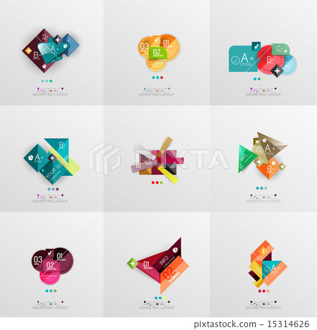 Set of paper graphic layouts Set of paper graphic layouts 15314626