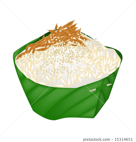 Sticky Rice with Dried Fish and Fried Onion Sticky Rice with Dried Fish and Fried Onion 15314651