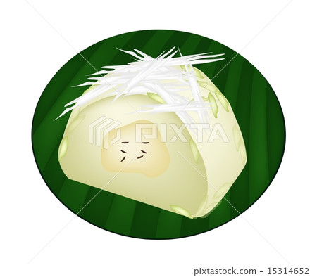 Thai Steamed Sticky Rice with Ripe Banana 15314652