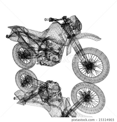 3d sport motocross bike 15314903