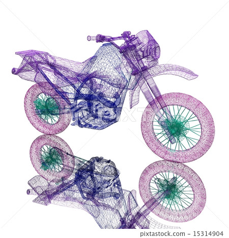 3d sport motocross bike 15314904