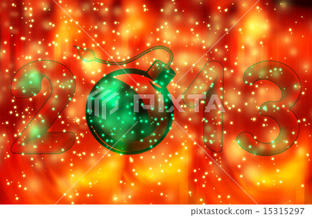 Year 2013 with bomb burning 15315297