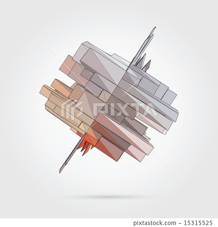 Vector. Abstract 3D geometric illustration. 15315525