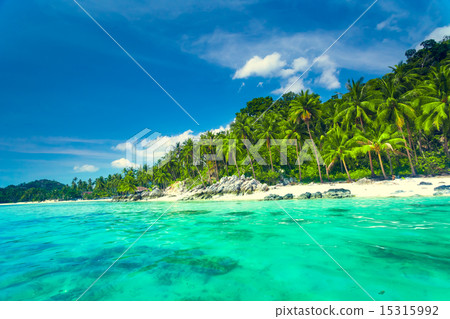 Tropical sea and blue sky in Koh Samui, Thailand 15315992