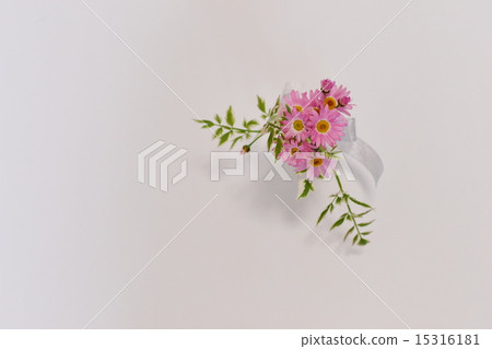 一小束粉紅瑪格麗特和雜色系列 15316181