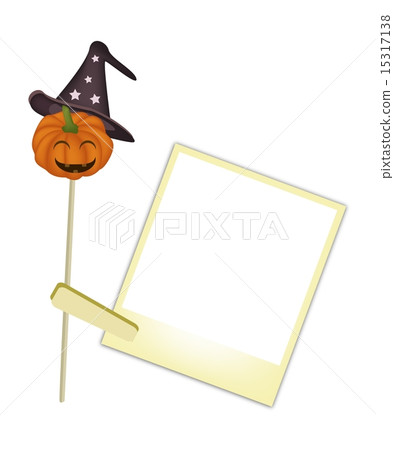 Happy Jack-o-Lantern Pumpkin with Blank Photos Happy Jack-o-Lantern Pumpkin with Blank Photos 15317138