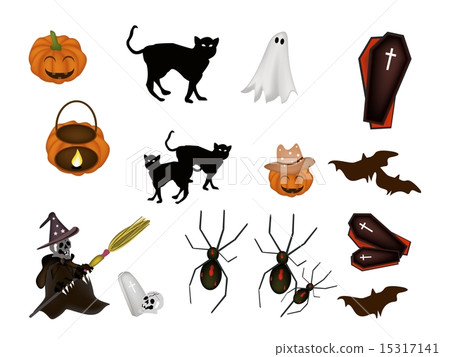 An illustration Set of Various Halloween Item 15317141