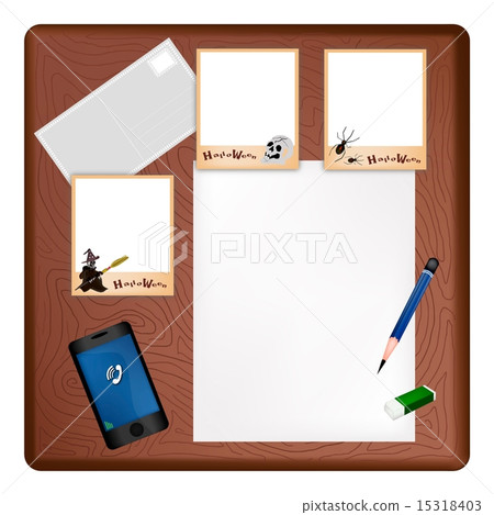 Happy Halloween Frame on Blank Page and Envelope Happy Halloween Frame on Blank Page and Envelope 15318403