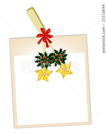 Blank Photos with Golden Stars Hanging Blank Photos with Golden Stars Hanging 15318644