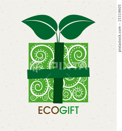 ecology design over beige background vector illustration 15319605