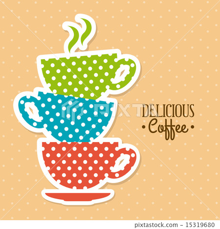 coffee design over dotted background vector illustration coffee design over dotted background vector illustration 15319680