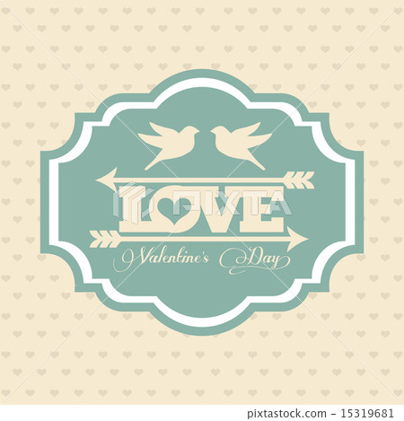 love design over dotted background vector illustration 15319681