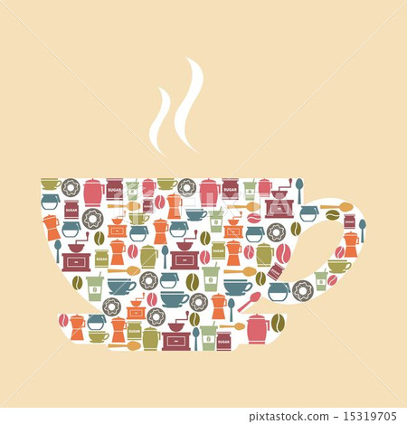 coffee design over pink background vector... - Stock Illustration ...