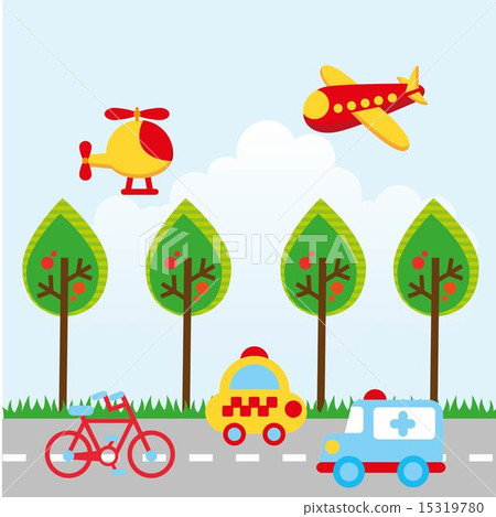 transport design over sky background vector illustration transport design over sky background vector illustration 15319780