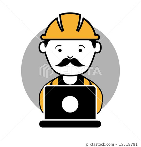 industrial workers over white background vector illustration industrial workers over white background vector illustration 15319781
