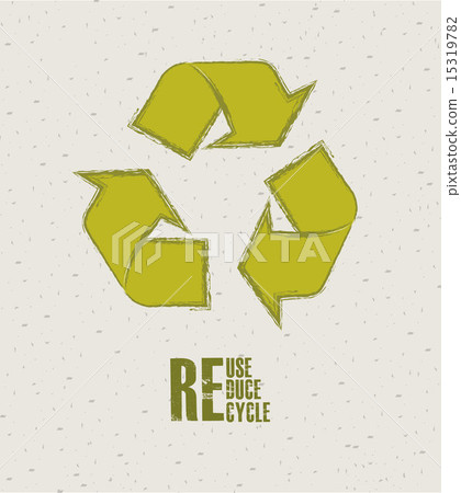 Recycle design over beige background vector illustration Recycle design over beige background vector illustration 15319782
