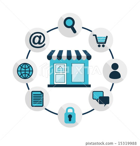 Shopping design over gray background vector illustration 15319988