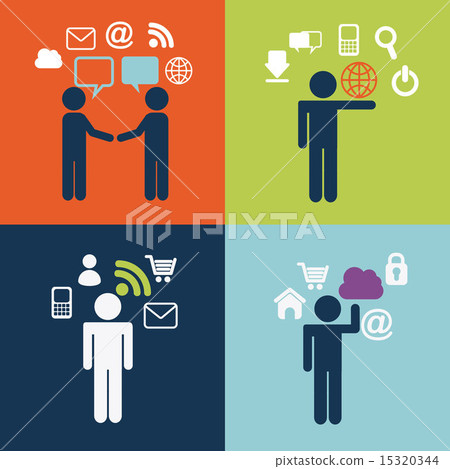 People design over colorful background vector illustration 15320344