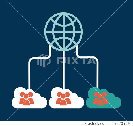 cloud computing over blue background vector... - Stock Illustration ...