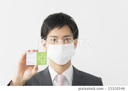 門診形象：戴口罩、持體檢單的商人 15320546
