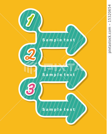 arrows infographics over yellow background vector illustration arrows infographics over yellow background vector illustration 15320654