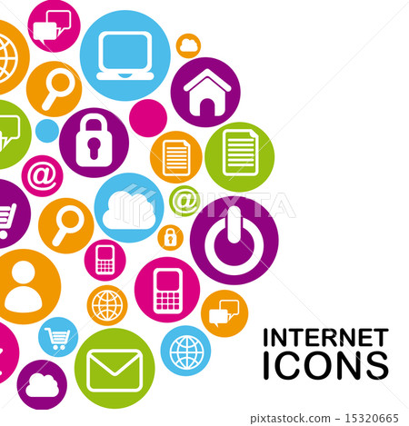 internet icons over white background vector illustration internet icons over white background vector illustration 15320665