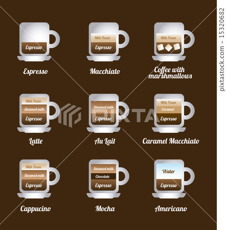 coffee icons over brown background vector illustration 15320682