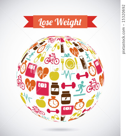 lose weight over gray background vector illustration lose weight over gray background vector illustration 15320692