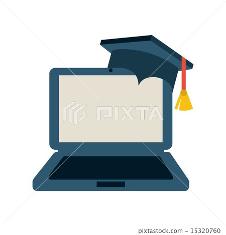 Graduation design over gray backgrorund vector illustration 15320760