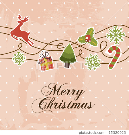 christmas design over pink background vector illustration 15320923