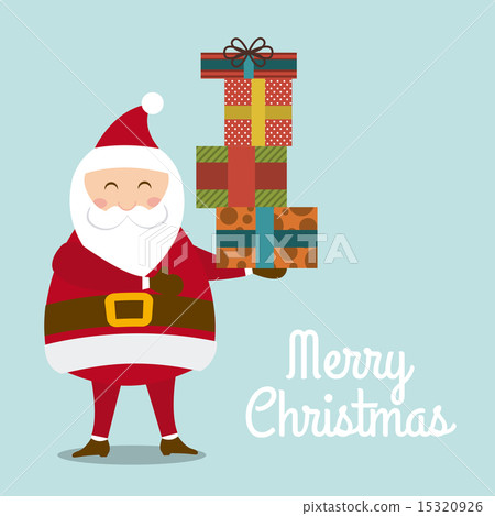 christmas design over blue background vector illustration 15320926