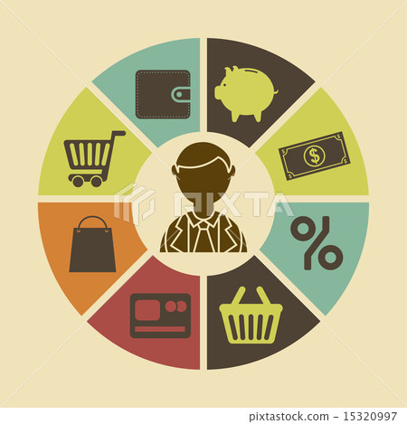 shopping icons over pink background vector illustration shopping icons over pink background vector illustration 15320997