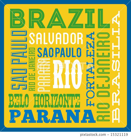 brazil design over yellow background vector illustration 15321119