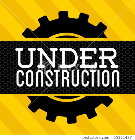 under construction over yellow background vector illustration 15321487