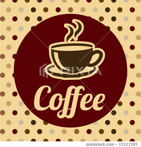 coffee design over dotted background vector illustration coffee design over dotted background vector illustration 15321505