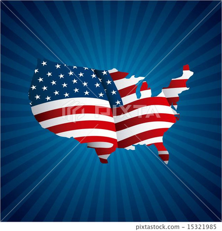 USA design over blue background vector illustration USA design over blue background vector illustration 15321985