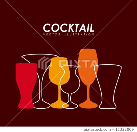 Drinks design over red background vector illustration 15322009
