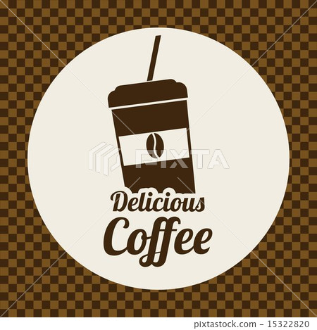 Coffee design over brown background vector illustration Coffee design over brown background vector illustration 15322820