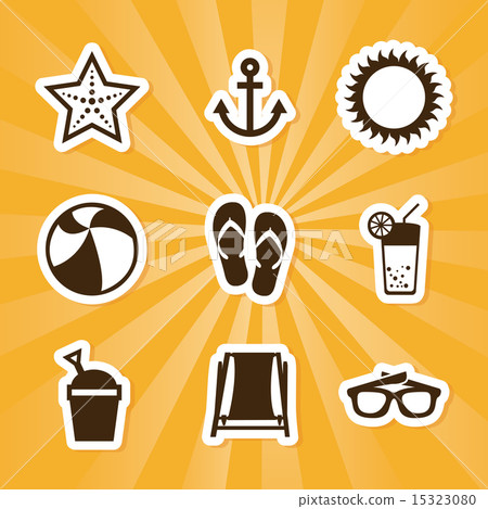 Summer design over yellow background vector illustration Summer design over yellow background vector illustration 15323080