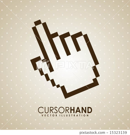Hand design over beige background vector illustration Hand design over beige background vector illustration 15323139