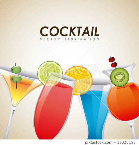 Drinks design over gray background vector illustration 15323155