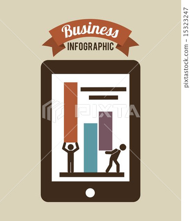 Business design over beige background vector illustration 15323247