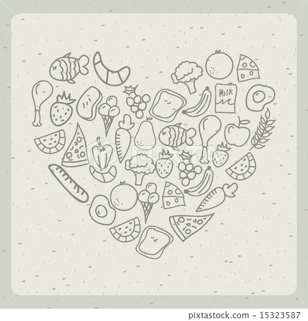 Food design over gray background vector... - Stock Illustration ...